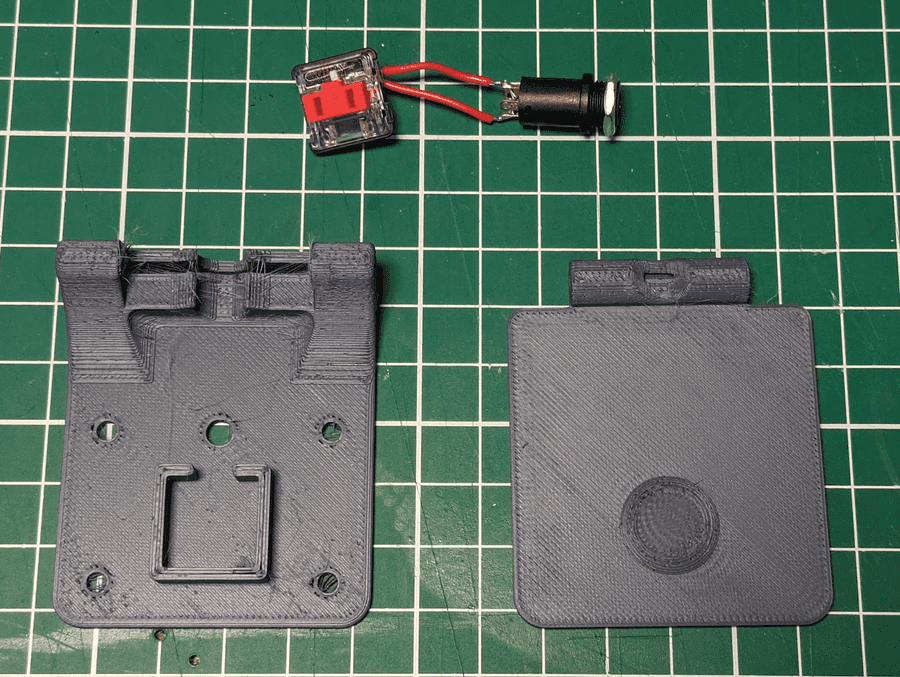 An image showing the various parts for a basic paddle switch